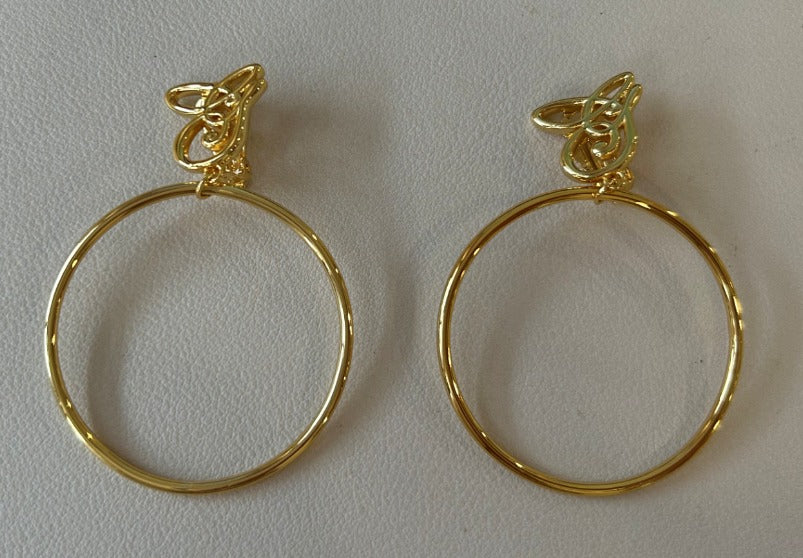 Giselle Logo Clip-ons Hoops