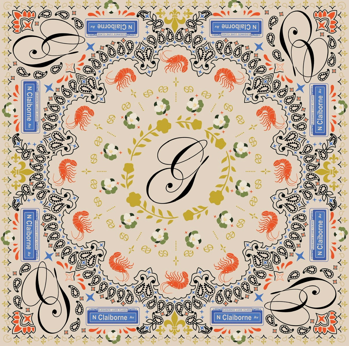 GL Silk Bandana Scarf Hat