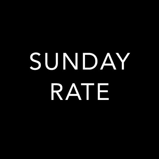 Sunday | Monday | Holidays rate $150.00